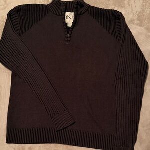 BKE Men's Black Zip Up Sweater